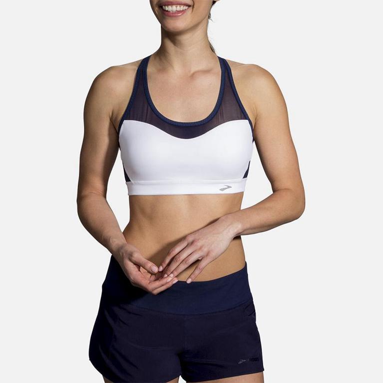 Brooks FastForward Crossback Women's Running Bra - White (47802-DGYN)